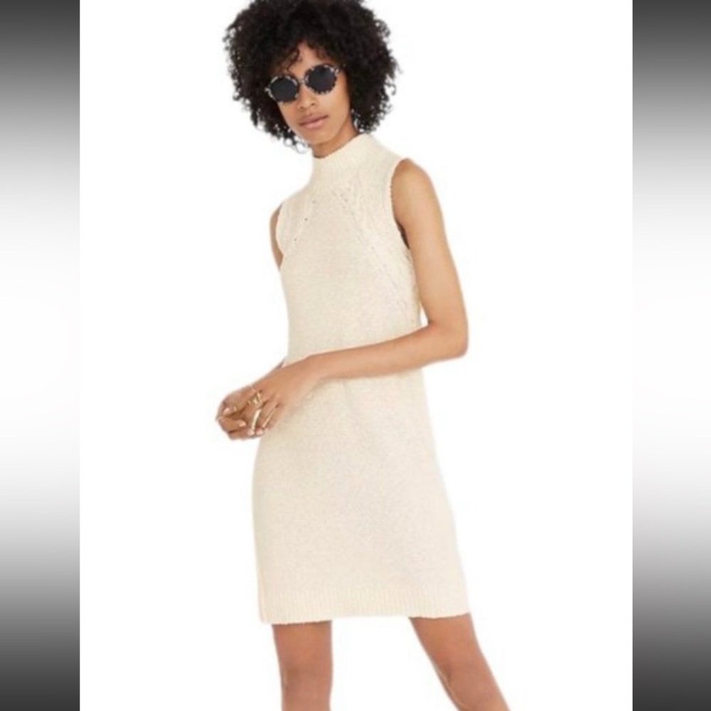 COPY - Madewell Stitch-Mix Mockneck Sweater Dress